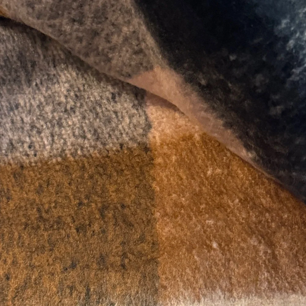 NEW Ted Baker Plaid Scarf in Black, Brown, and Pink